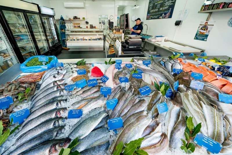 Fresh fish and seafood at Parkstone Fisheries, serving Broadstone