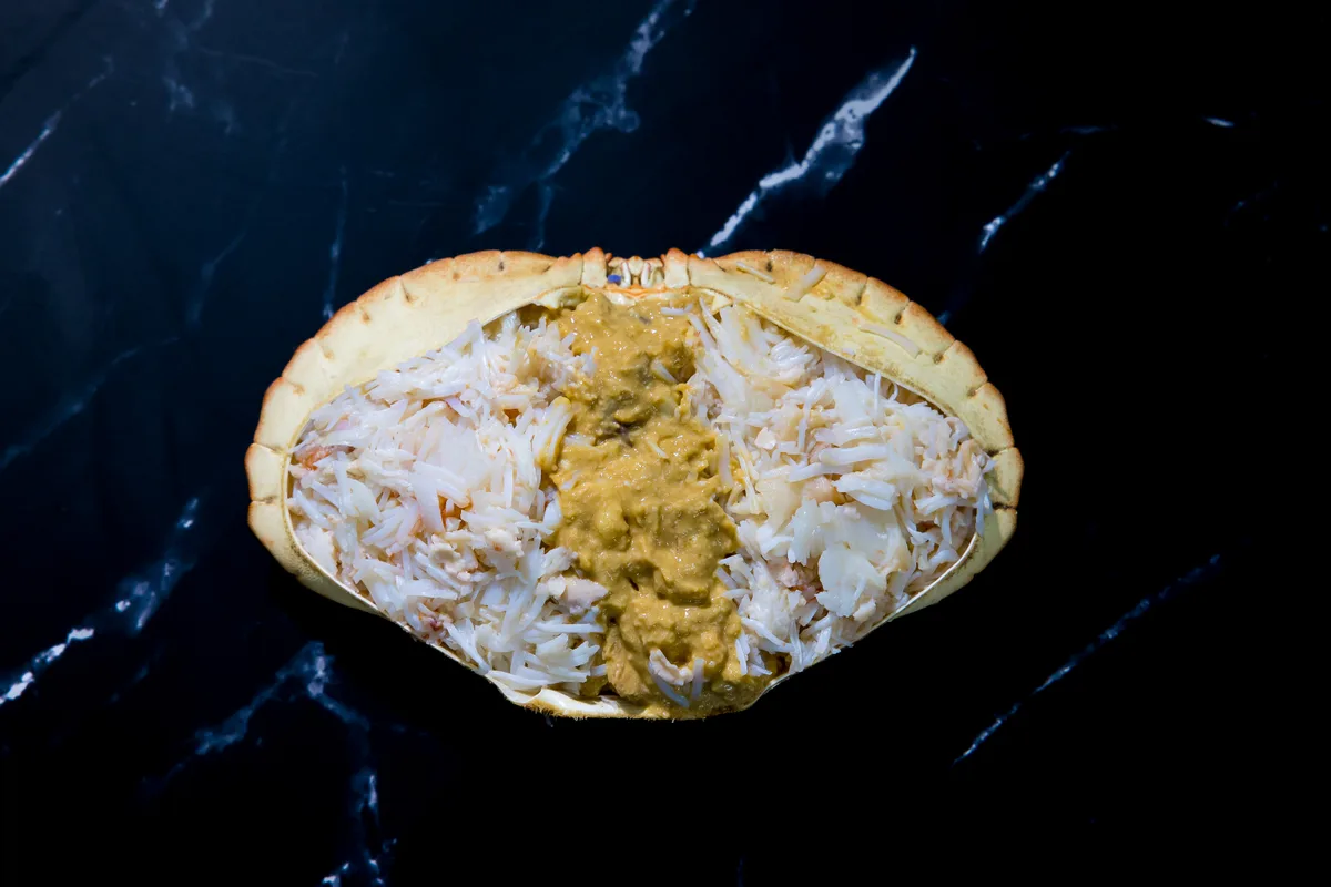 Fresh Handpicked Dressed Crab from Parkstone Fisheries, Poole